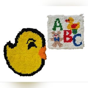Yellow Duck and ABC Rug Set